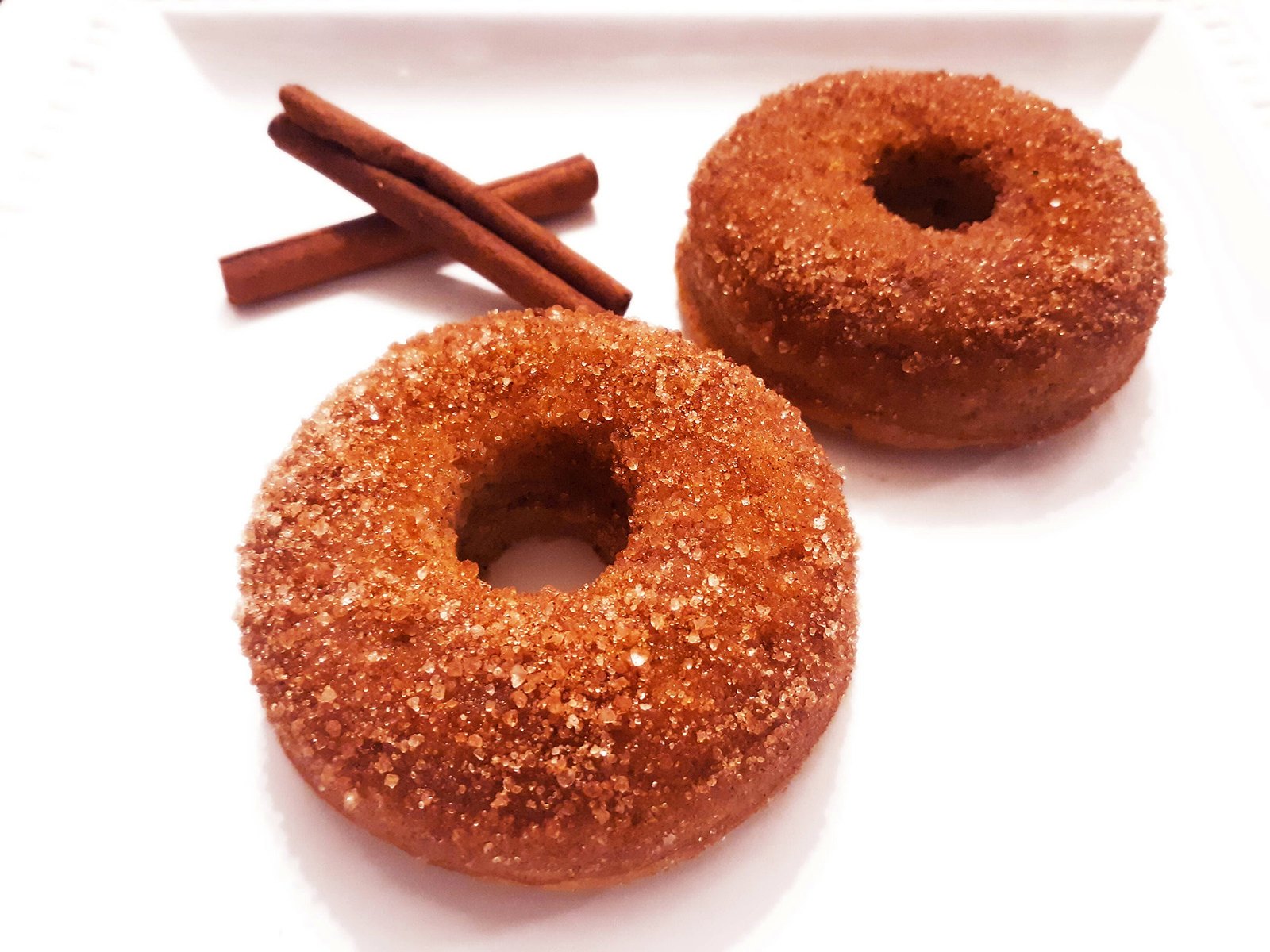 A glazed chai spice keto donut